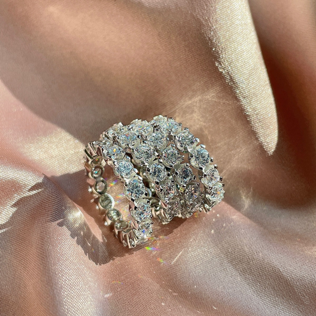 Silber Ring mit Diamanten - Arabisco