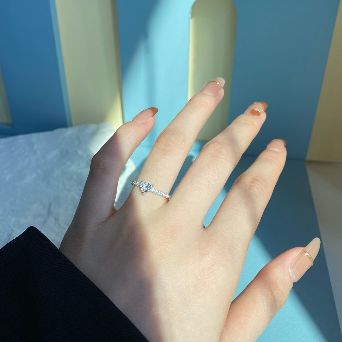 Einzigartiges Geschenk für Frauen kreative Verlobungsring mit Diamanten - Arabisco