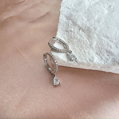 Iced out Ohrringe mit runerhängenden Diamanten - Arabisco