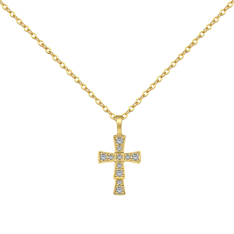Silberne Halskette mit Kreuzanhänger als Symbol der persönlichen Überzeugungen - Arabisco