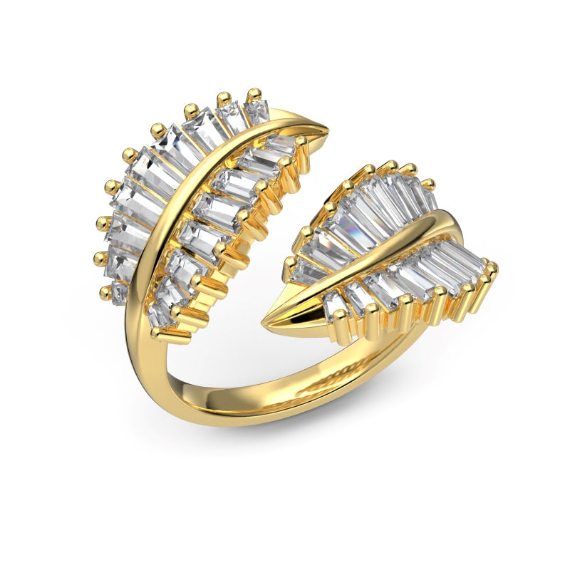 Ring mit Blättern mit Diamanten verziert - Arabisco